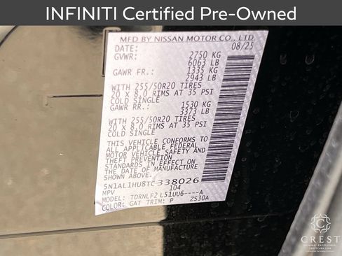 Certified 2026 INFINITI QX60 Autograph w/ Dark Cargo Package AWD/4WD image 33