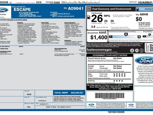 Used 2017 Ford Escape Titanium FWD image 2