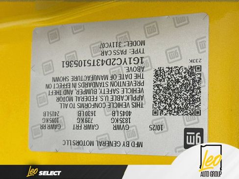 Used 2026 Chevrolet Corvette Stingray Premium Cpe RWD image 34