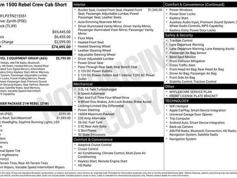 New 2026 RAM 1500 Rebel w/ Rebel Level 2 Equipment Group AWD/4WD image 31