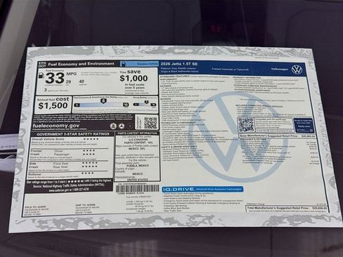 New 2026 Volkswagen Jetta SE FWD image 18