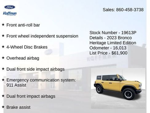 Used 2023 Ford Bronco Heritage Edition AWD/4WD image 20