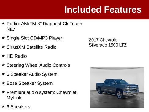 Used 2017 Chevrolet Silverado 1500 LTZ w/ Sport Package AWD/4WD image 4