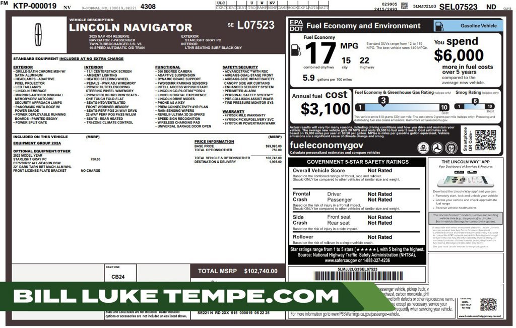 Used 2025 Lincoln Navigator Reserve AWD/4WD image 1