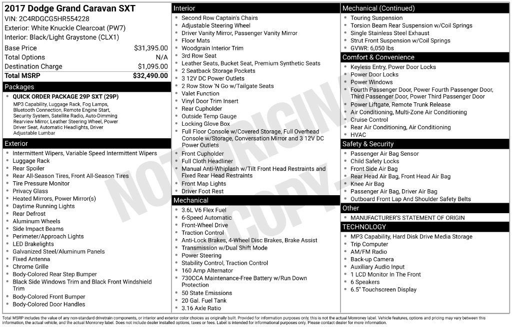 Used 2017 Dodge Grand Caravan SXT FWD image 2