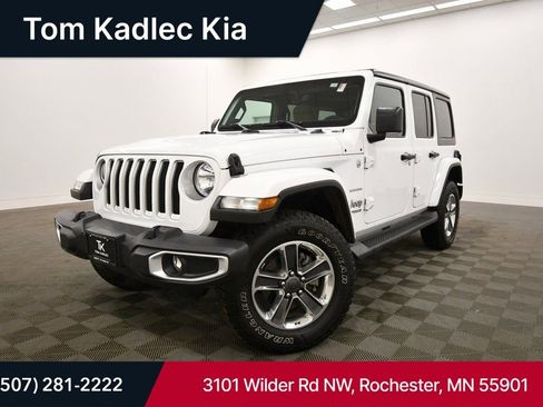 Used 2021 Jeep Wrangler Unlimited Sahara w/ Uconnect 4C Nav & Sound Group image 1