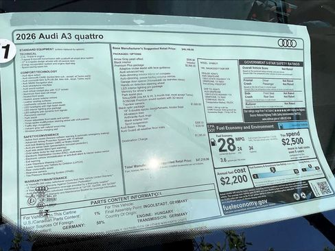 New 2026 Audi A3 2.0T Premium Plus image 18