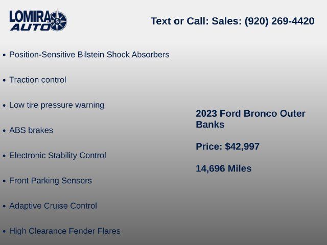 Used 2023 Ford Bronco Outer Banks w/ Sasquatch Package AWD/4WD image 11