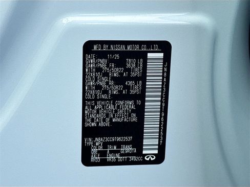 New 2026 INFINITI QX80 Autograph w/ Autograph Exterior Package image 36