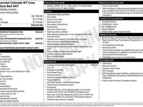 Used 2020 Chevrolet Colorado W/T w/ WT Convenience Package AWD/4WD image 3