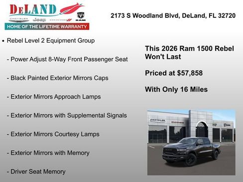 New 2026 RAM 1500 Rebel w/ Rebel Level 2 Equipment Group image 18