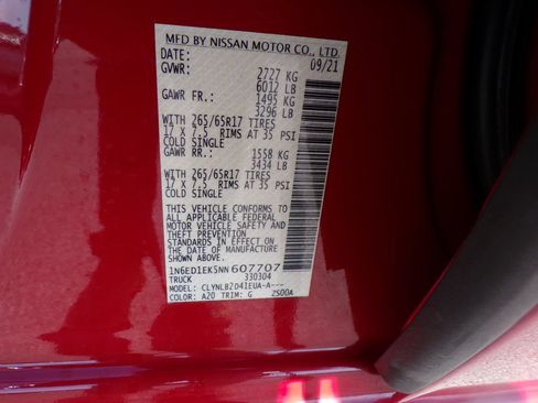 Used 2022 Nissan Frontier SV w/ Technology Package AWD/4WD image 33