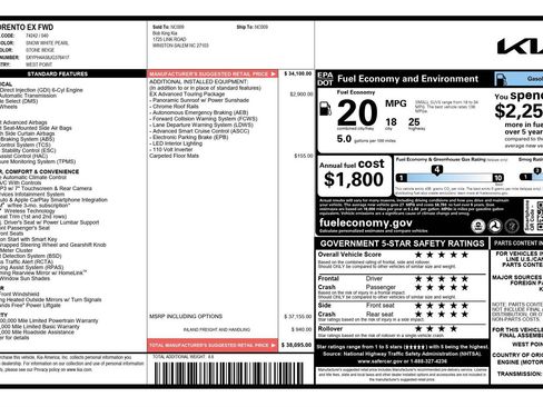 Used 2018 Kia Sorento EX w/ EX Advanced Touring Package image 38