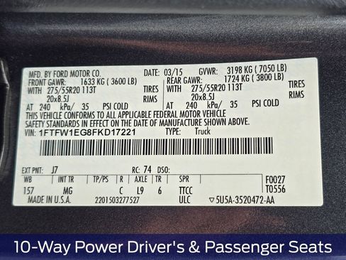 Used 2015 Ford F150 XLT w/ Equipment Group 302A Luxury AWD/4WD image 37