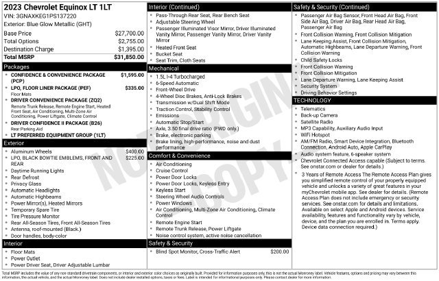 Used 2023 Chevrolet Equinox LT FWD image 2