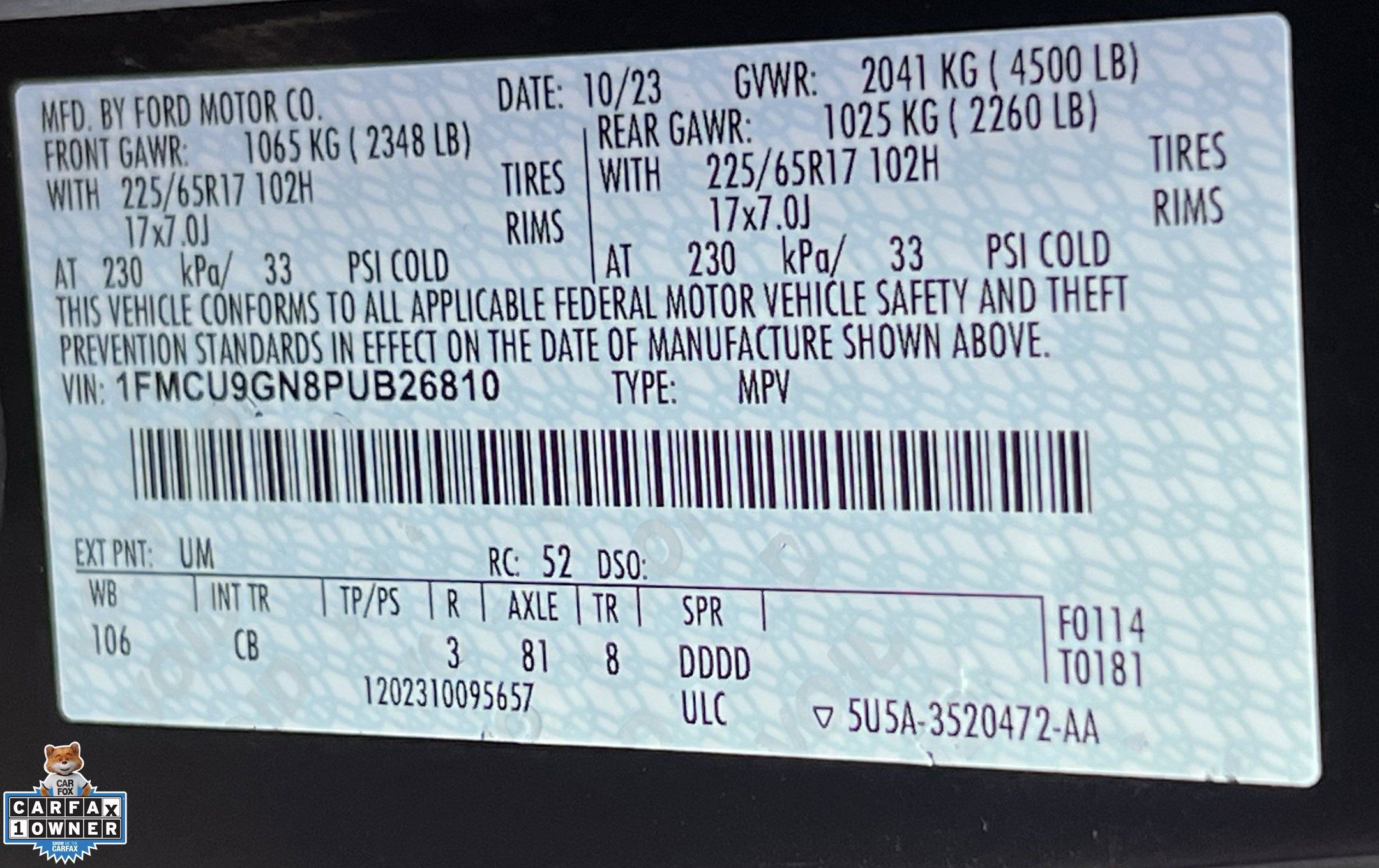 Used 2023 Ford Escape Active AWD/4WD image 13