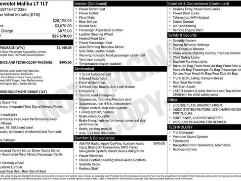 Used 2017 Chevrolet Malibu LT w/ Leather Package FWD image 3