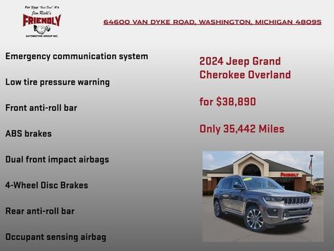 Used 2024 Jeep Grand Cherokee Overland w/ Luxury Tech Group IV AWD/4WD image 30