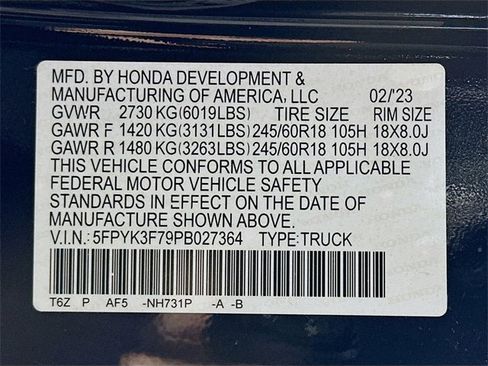 Certified 2023 Honda Ridgeline RTL-E image 32