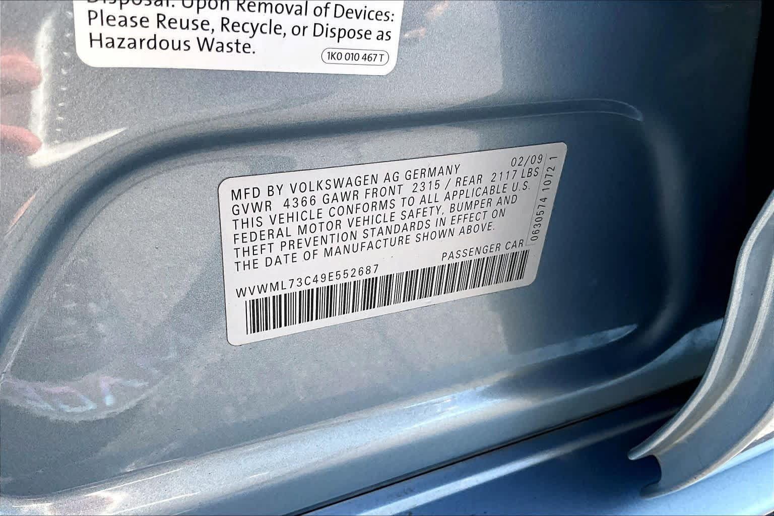Used 2009 Volkswagen CC Sport FWD image 29