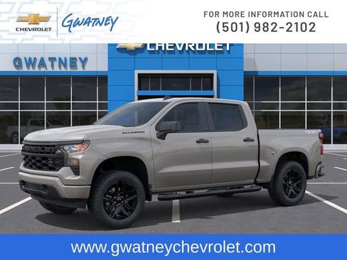 New 2026 Chevrolet Silverado 1500 Custom w/ Turbomax Blackout Package AWD/4WD image 2