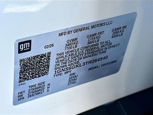 New 2026 Chevrolet Suburban High Country w/ Sun And Tow Package AWD/4WD image 36