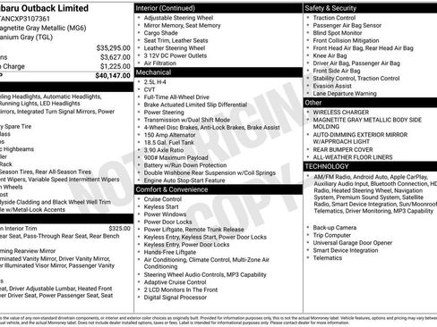 Used 2023 Subaru Outback Limited image 32