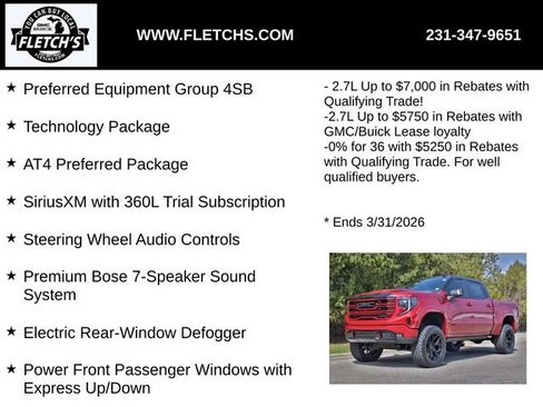 New 2026 GMC Sierra 1500 AT4 w/ Technology Package AWD/4WD image 3