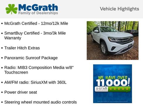 Used 2023 Volkswagen Atlas SE w/ Panoramic Sunroof Package AWD/4WD image 5