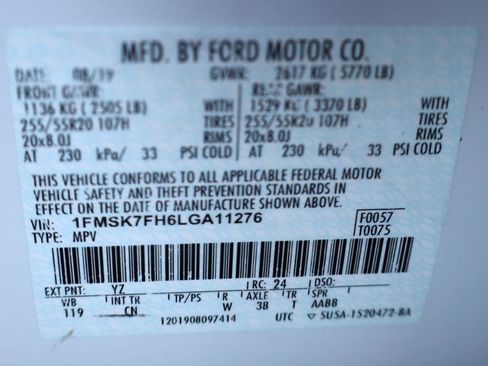 Used 2020 Ford Explorer Limited w/ Class III Trailer Tow Package image 18