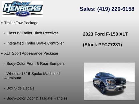 Used 2023 Ford F150 XLT w/ Equipment Group 302A High AWD/4WD image 12
