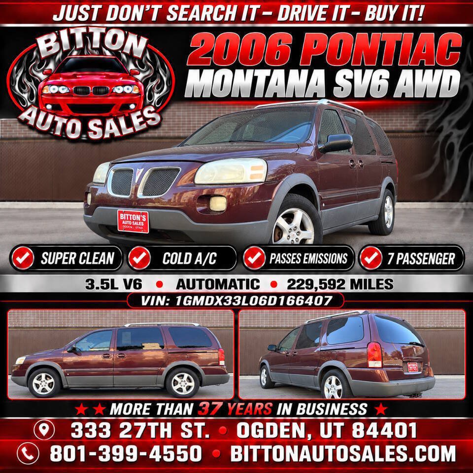 Used 2006 Pontiac Montana SV6 w/ Convenience Package AWD/4WD image 1