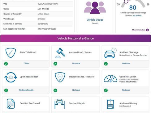 Used 2019 Volkswagen Passat 2.0T Wolfsburg w/ Wheels & Sunroof Package image 2