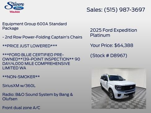 Used 2025 Ford Expedition Platinum AWD/4WD image 8