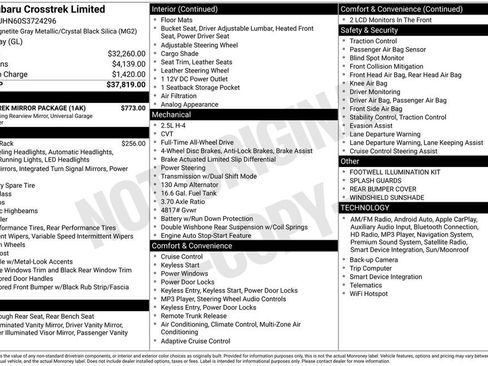 Used 2025 Subaru Crosstrek 2.5i Limited w/ Crosstrek Mirror Package image 45