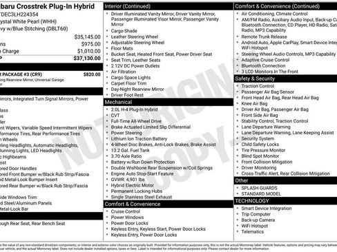 Used 2020 Subaru Crosstrek Hybrid w/ Popular Package #3 image 40
