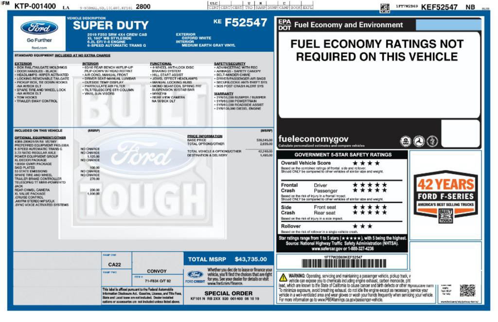 Used 2019 Ford F250 XL w/ Power Equipment Group AWD/4WD image 3