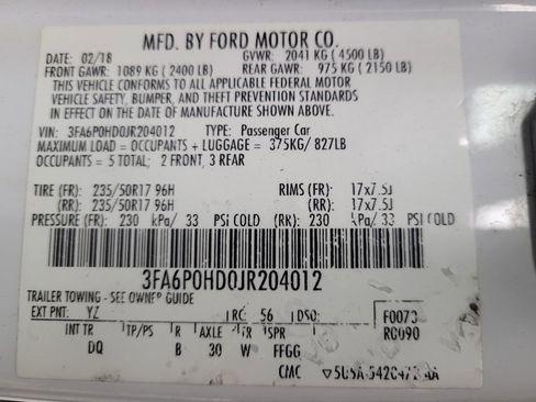 Used 2018 Ford Fusion SE w/ Fusion SE Technology Package FWD image 33
