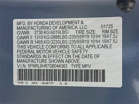 Used 2025 Honda Odyssey Touring image 34