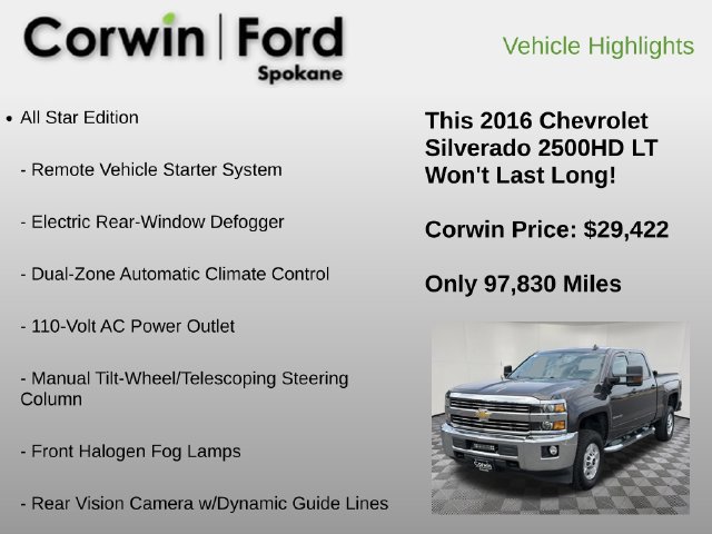 Used 2016 Chevrolet Silverado 2500 LT w/ All Star Edition AWD/4WD image 6