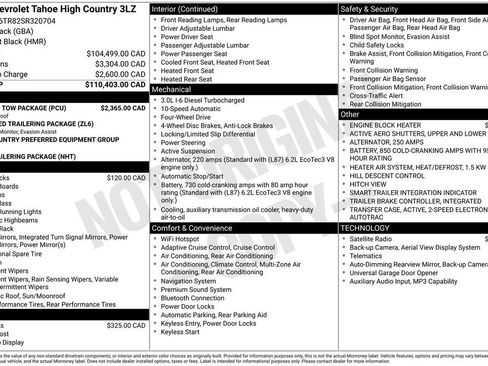 Used 2025 Chevrolet Tahoe High Country w/ Sun And Tow Package AWD/4WD image 25
