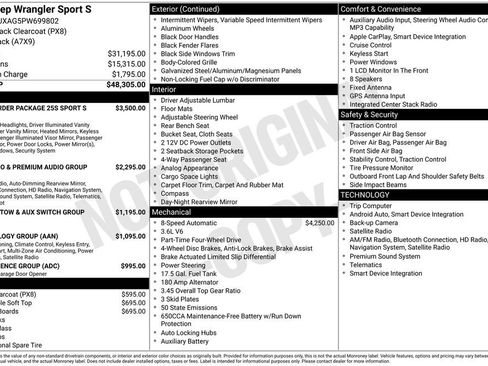 Certified 2023 Jeep Wrangler Sport AWD/4WD image 8