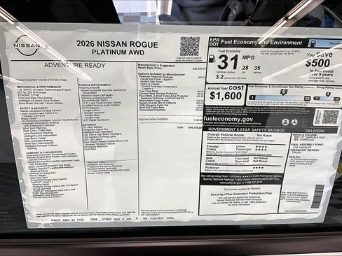 New 2026 Nissan Rogue Platinum w/ Platinum Premium Package AWD/4WD image 77