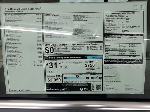 Used 2025 BMW 530i w/ Premium Package image 27