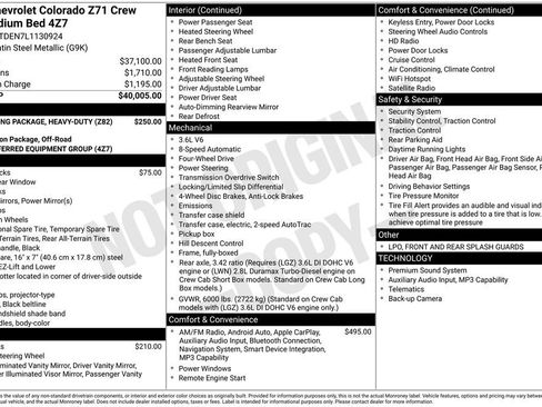 Used 2020 Chevrolet Colorado Z71 AWD/4WD image 4