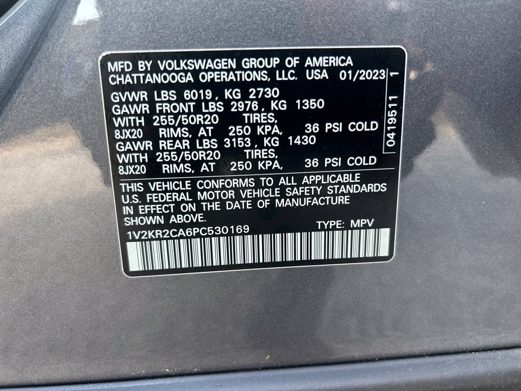 Used 2023 Volkswagen Atlas SE w/ Panoramic Sunroof Package AWD/4WD image 31