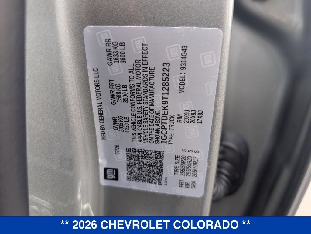 New 2026 Chevrolet Colorado Z71 w/ Technology Package AWD/4WD image 31