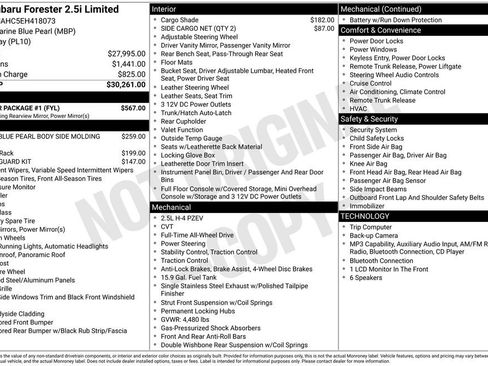 Used 2014 Subaru Forester 2.5i Limited w/ Popular Package #1 image 10