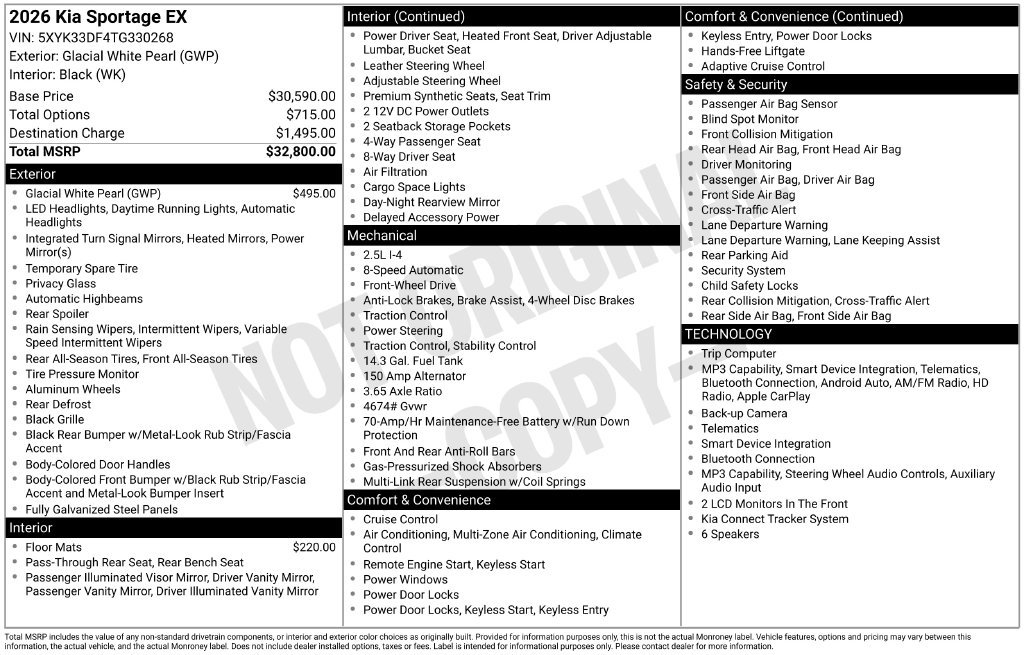Certified 2026 Kia Sportage EX FWD image 2
