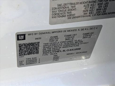 Used 2020 Chevrolet Silverado 1500 High Country AWD/4WD image 20